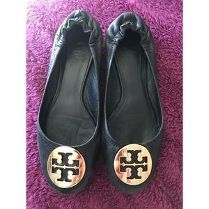 Tory Burch Black Reva Flats